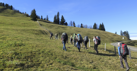 Beim Ächerli (1396 m) im Aufstieg.