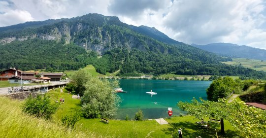 Der Lungernsee, ideale Abkühlung nach der Tour!